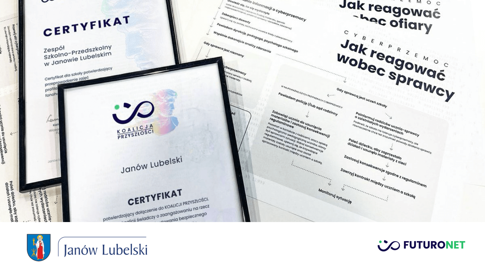 Certyfikaty ukończenia warsztatów dla szkół w Janowie Lubelskim